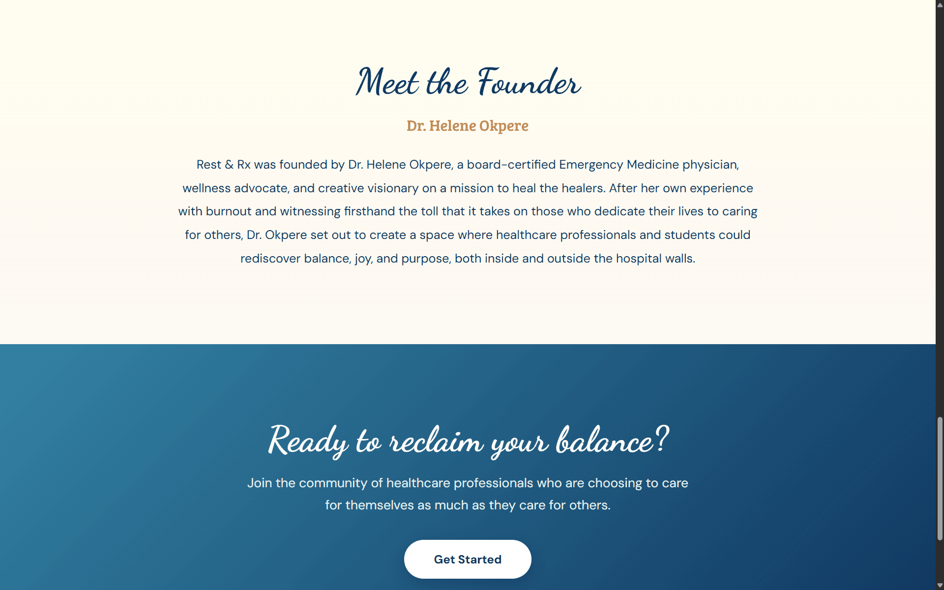 Rest&Rx Landing Page screenshot 4