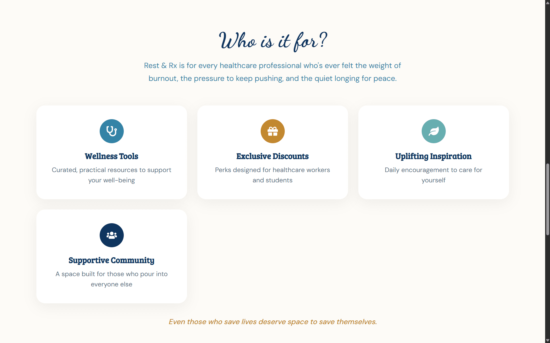 Rest&Rx Landing Page screenshot 3