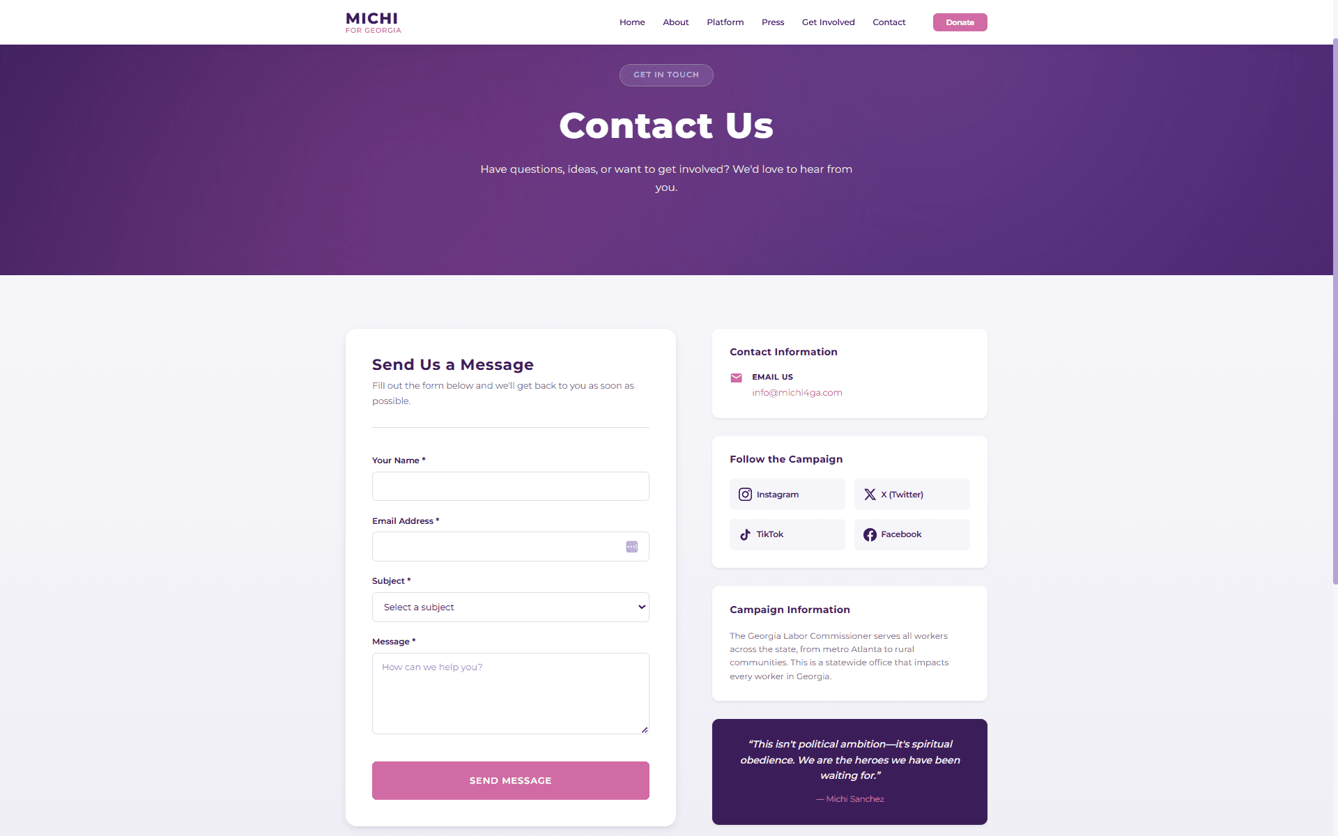 Campaign Website screenshot 8