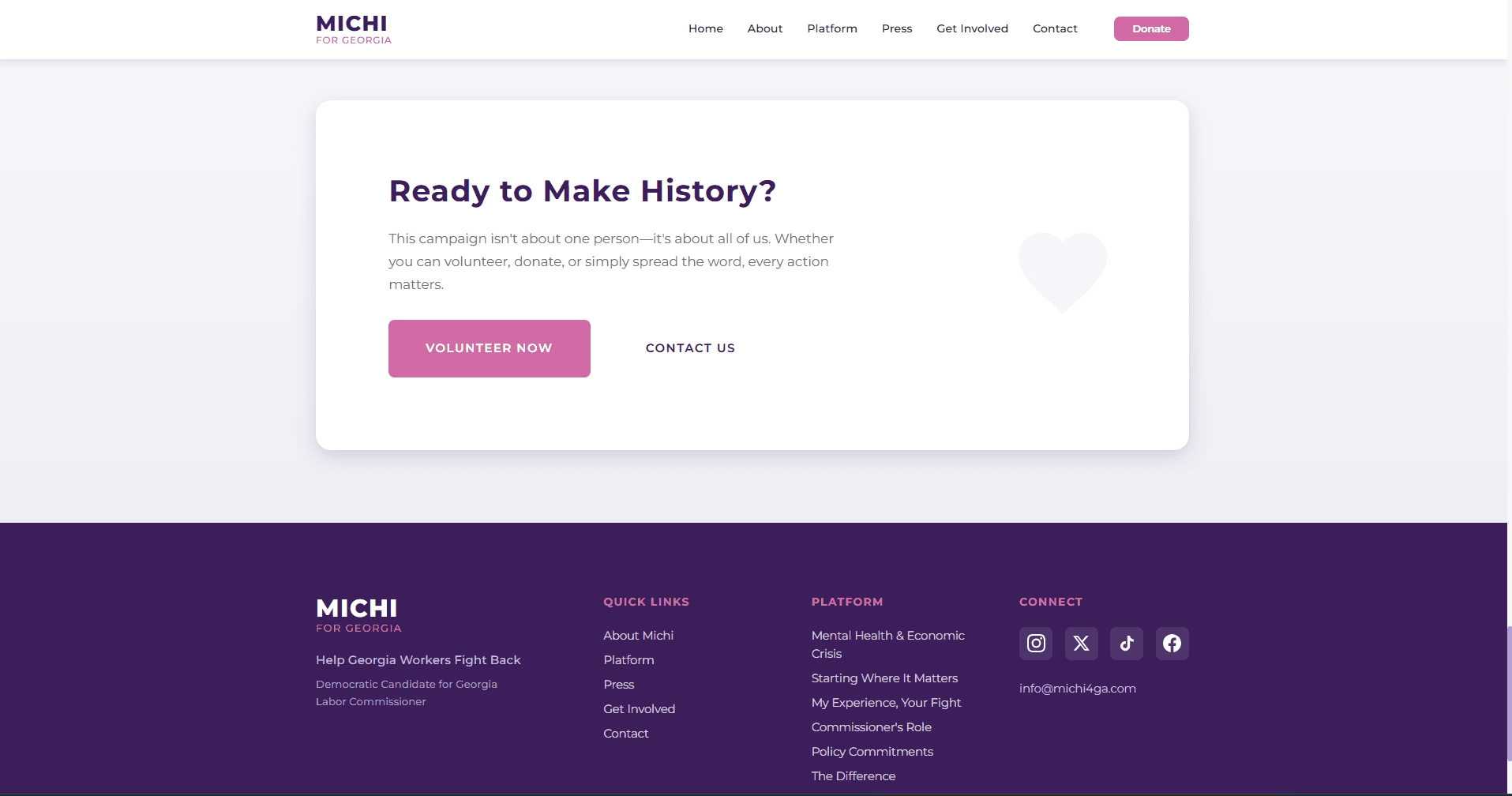 Campaign Website screenshot 6