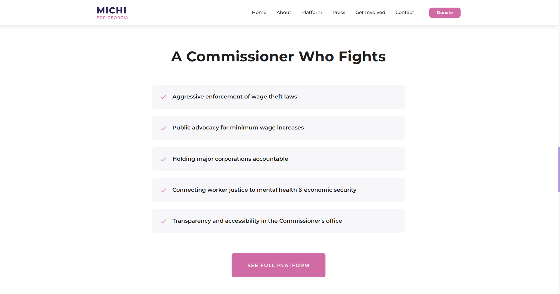 Campaign Website screenshot 3
