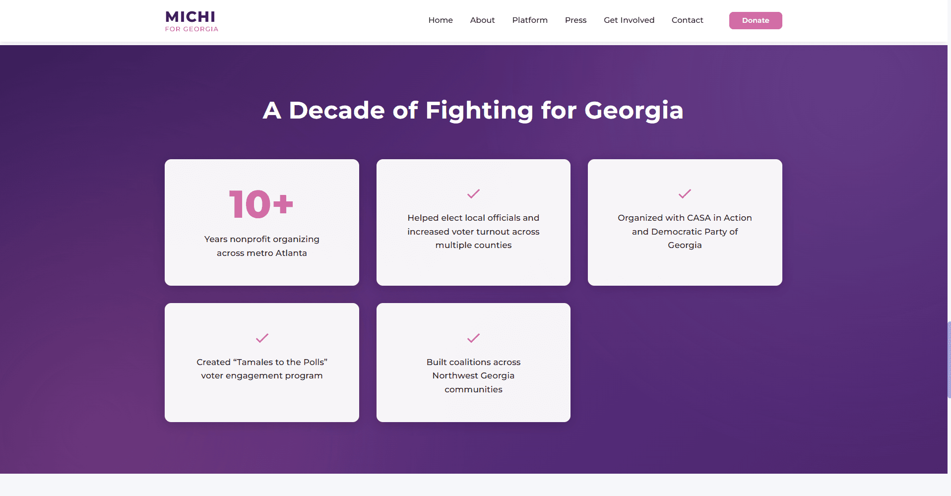 Campaign Website screenshot 4